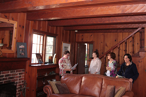 click to view larger image The living room of a 1936 Tudor Revival home by architect William Strickland. Martinez, CA